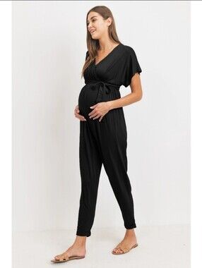 Maternity & Breastfeeding Black Jumpsuit
